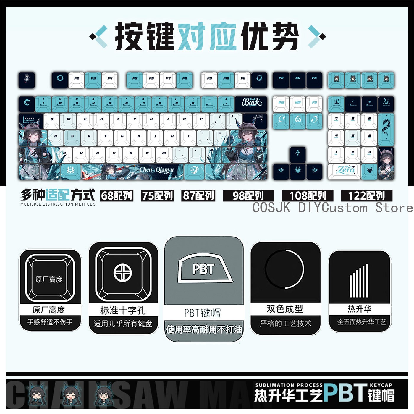 122 Keys Anime Chen Qianyu Ark – Gaming Accessories Anime recenzja i cena