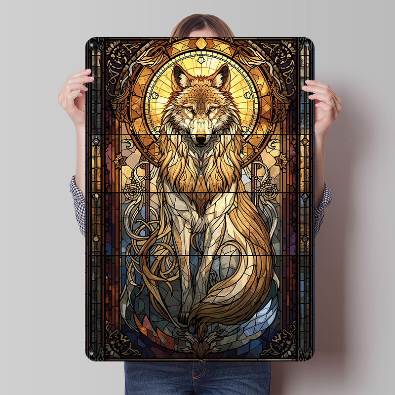 Stained Glass Wolf Poster Cust – Gaming Accessories Retro recenzja i cena