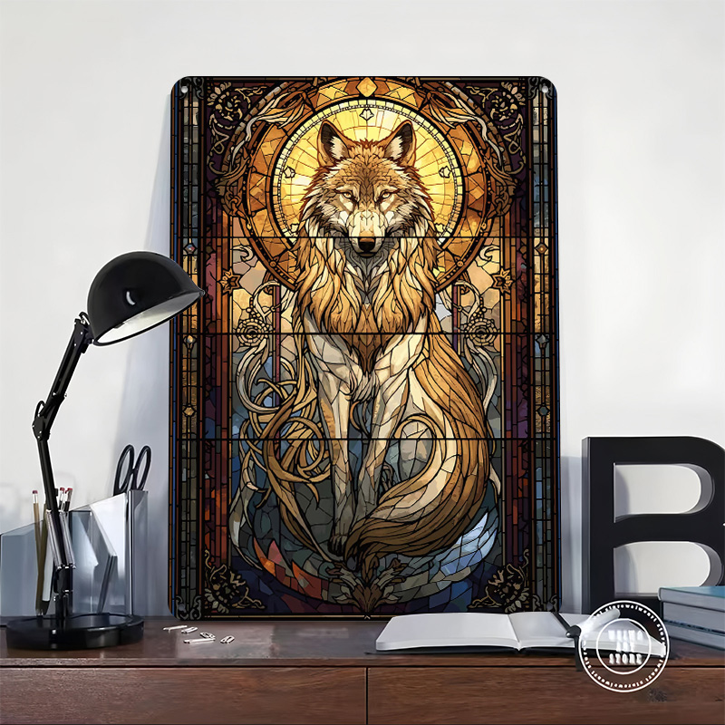 Stained Glass Wolf Poster Cust – Gaming Accessories Retro recenzja i cena