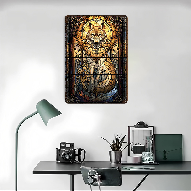 Stained Glass Wolf Poster Cust – Gaming Accessories Retro recenzja i cena