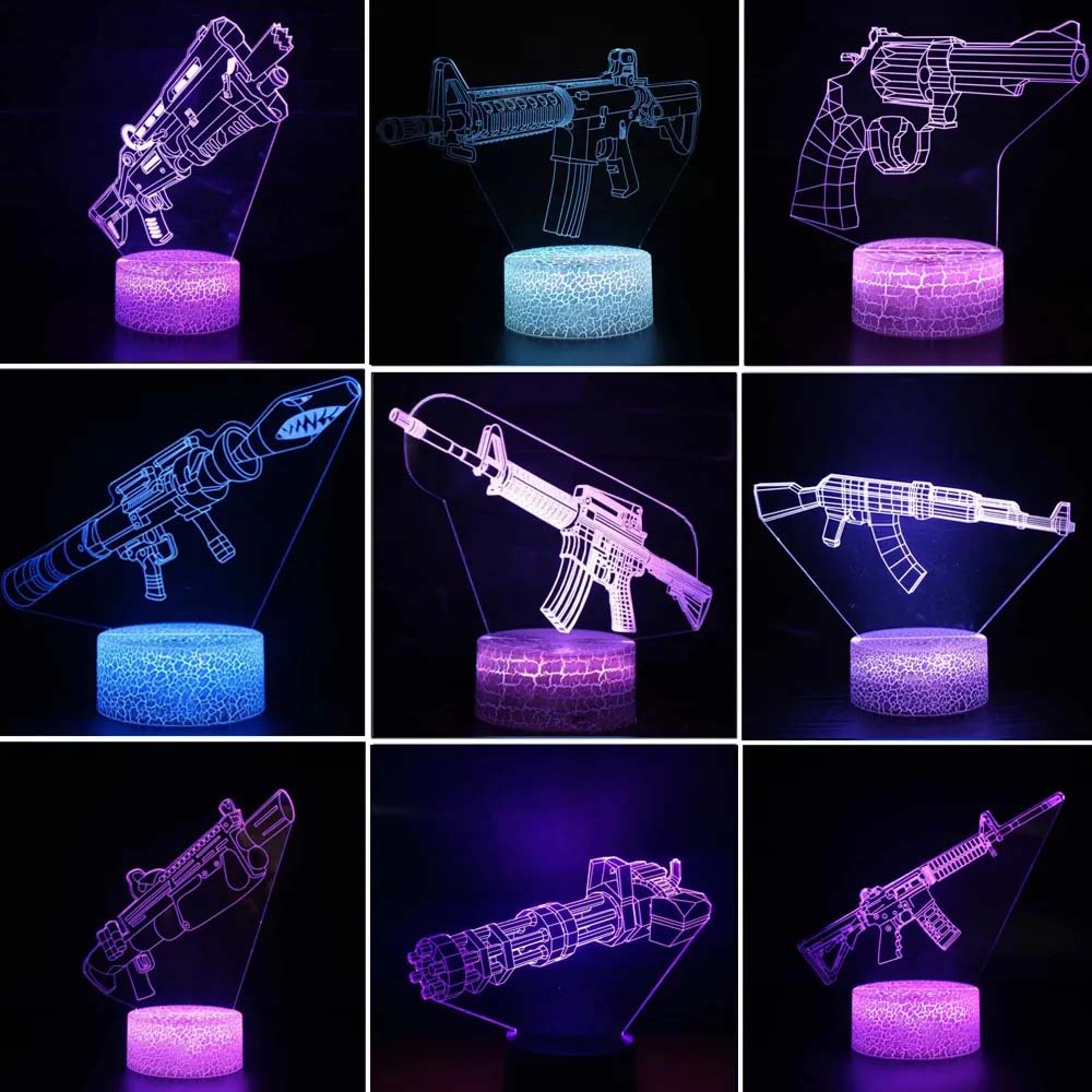 Game Rifle 3d Led Night Light  – Gaming Accessories Boys recenzja i cena