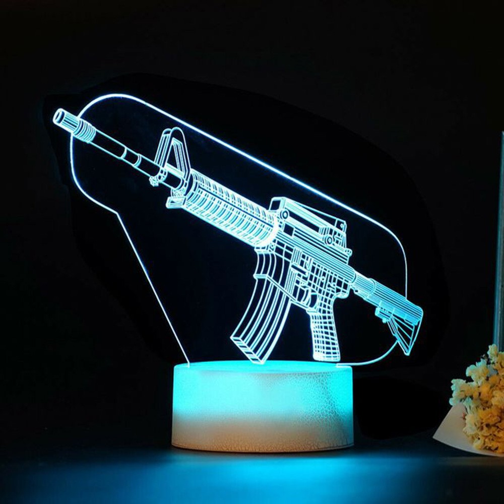 Game Rifle 3d Led Night Light  – Gaming Accessories Boys recenzja i cena