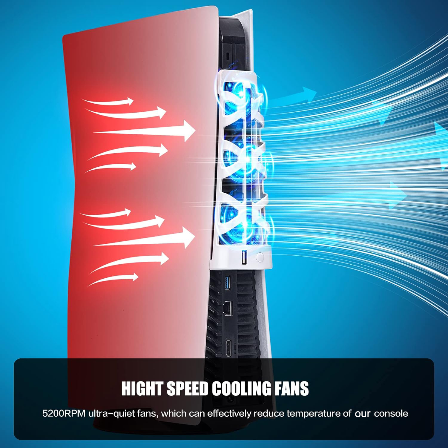 For PS5 Slient Cooling Fan wit – Gaming Accessories Playstation recenzja i cena
